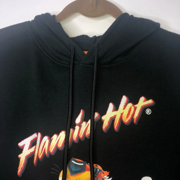 Cheetos Sweatshirt Hoodie Black M Flamin’ Hot Graphic Chester Cheetah - Picture 4 of 8